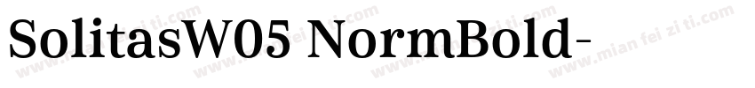 SolitasW05 NormBold字体转换